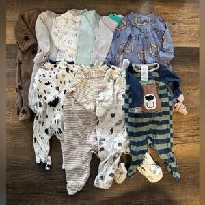 Set of 10 Newborn Carter/Gerber Sleepers